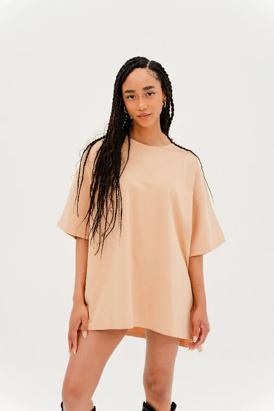 Disco - Inspired Retro Dance Look The OG Oversized T-Shirt Peach