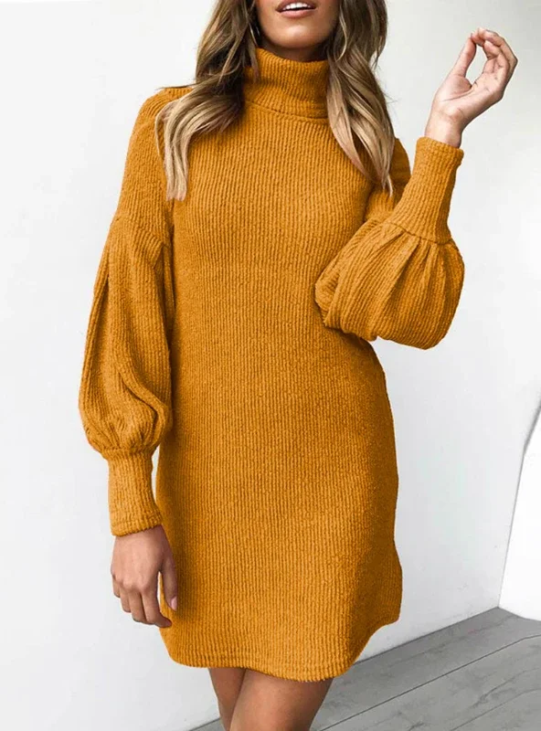 Special Offers, Don'T Miss TastyHottie - WARM TURTLENECK LONG SLEEVE KNITTED EVENING PARTY DRESSES