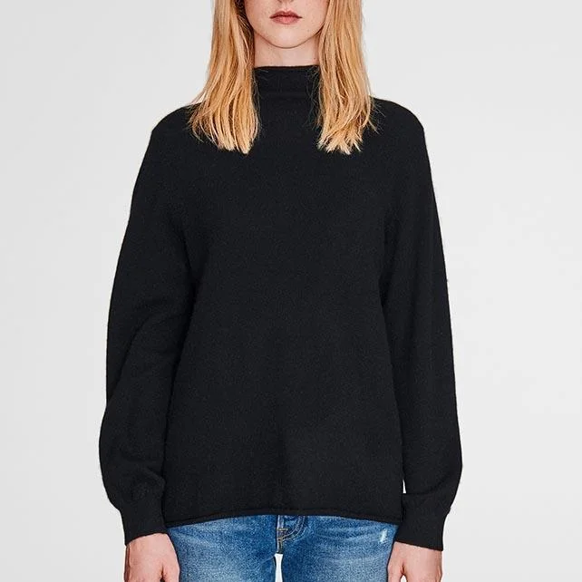 Gorgeous Glamour Collection Blouson Sleeve Sweater (Black)