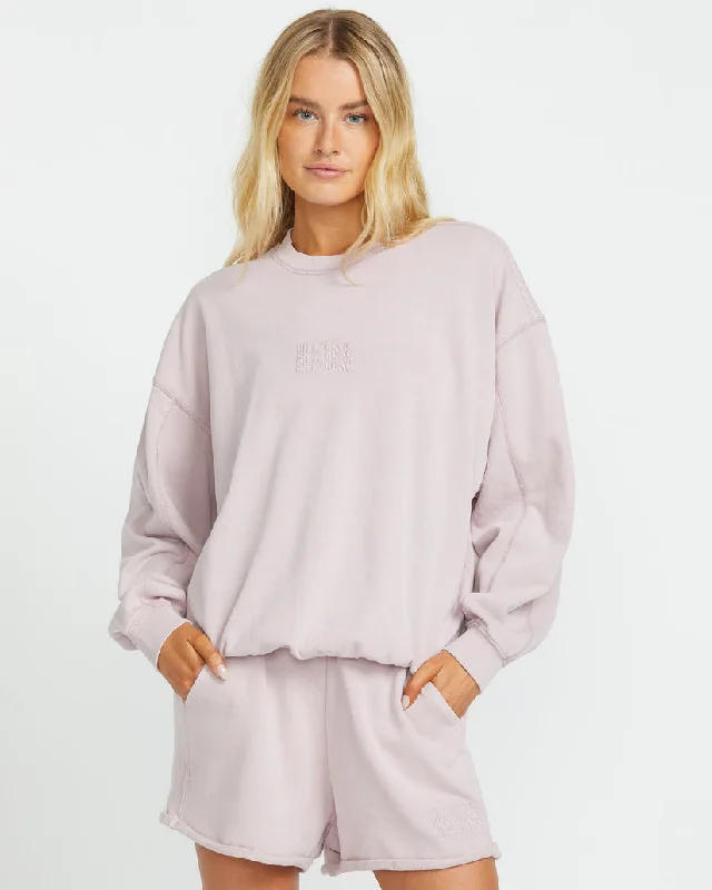 Effortless Chic Apparel Billabong So Typical Kendal Crew Sweatshirt-Haze