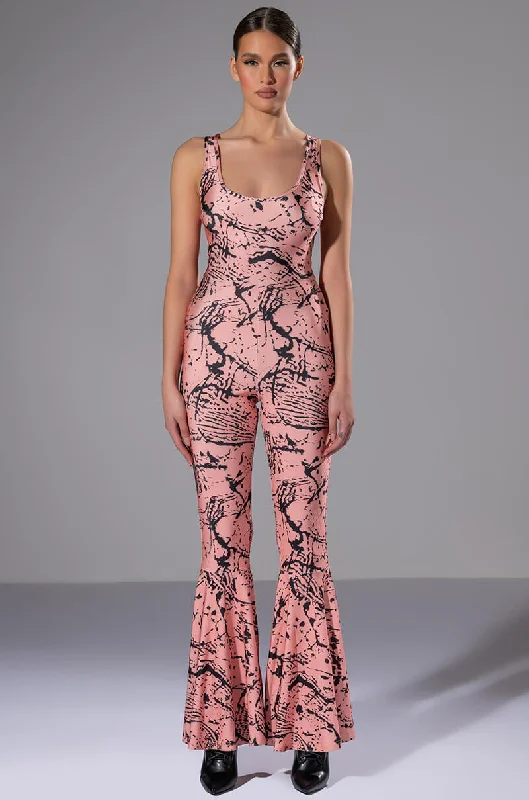 Inspired By You, Designed For You BRING THE FUNK PRINTED FLARED JUMPSUIT