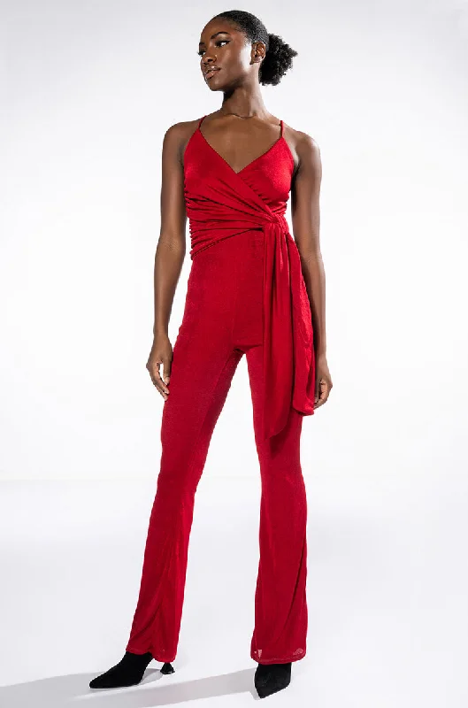 Limited Stock, Big Sale ROSELYN TIE FRONT SLEEVELESS JUMPSUIT