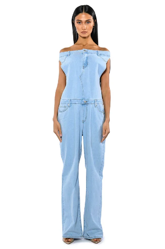 Mother'S Day Special SUNDAY STROLLIN DENIM JUMPSUIT