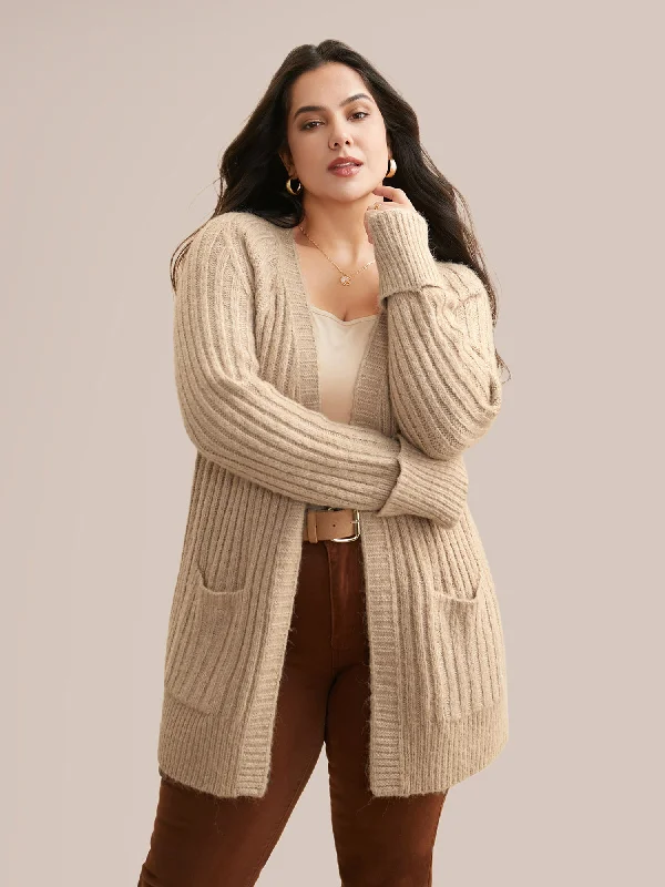 Latest Trends Airy Cozy Solid Raglan Sleeve Wool Cardigan