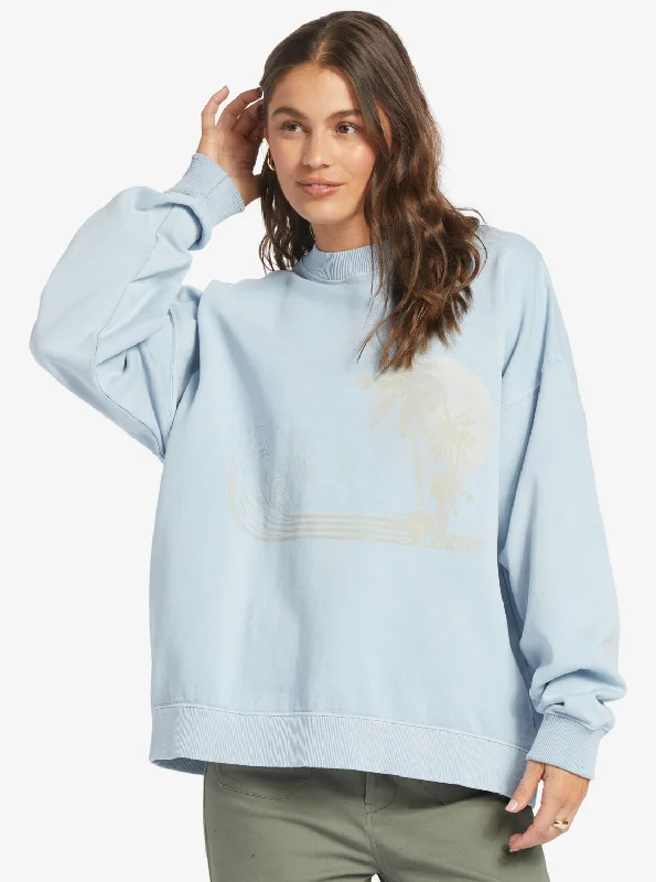 Season Sale Lineup Oversized Sweatshirt - Clear Sky