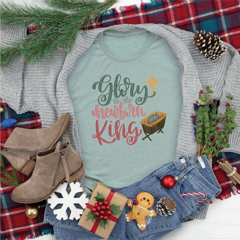 Contemporary Elegance Glory To The Newborn King Tee