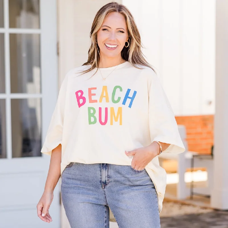 Special Offers Down By The Coast Boyfriend Tee, Ivory