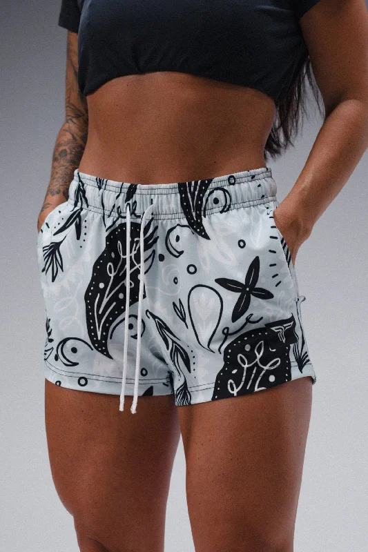 Fashion Sale Bandana Women's Gym Short (3" Inseam) - Ice