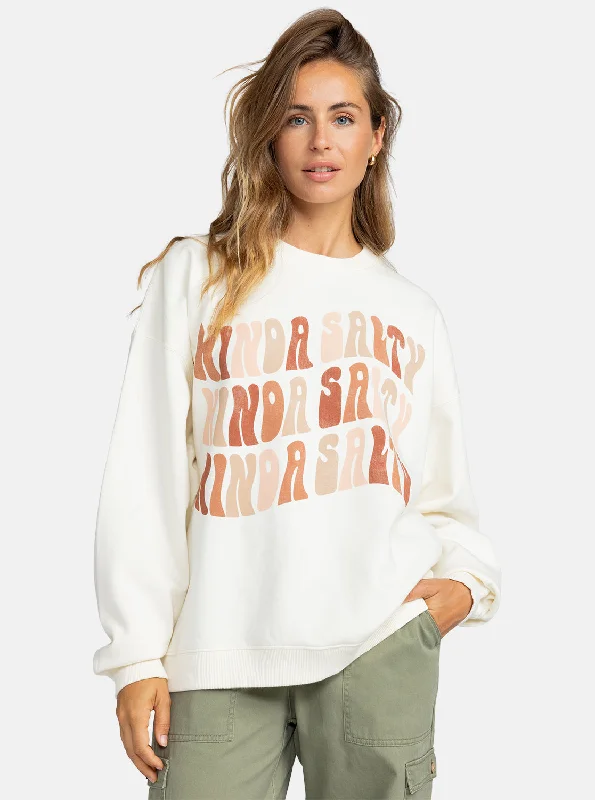 Art Deco Geometric Pattern Look Lineup Oversized Sweatshirt - Egret