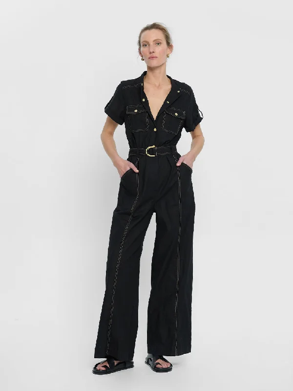 Stylish Looks Ebony Jumpsuit