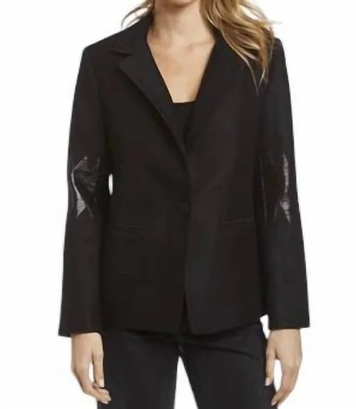 Relaxed Style Demi Jacket In Black