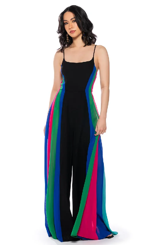 Urban Sophistication MIMI COLORBLOCKED SCOOP NECK JUMPSUIT