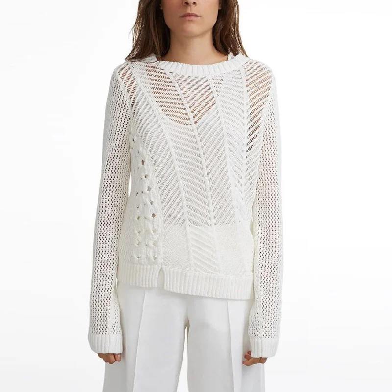 Women's Professional Attire Fashion Sale Cotton Open Chevron Crew Neck