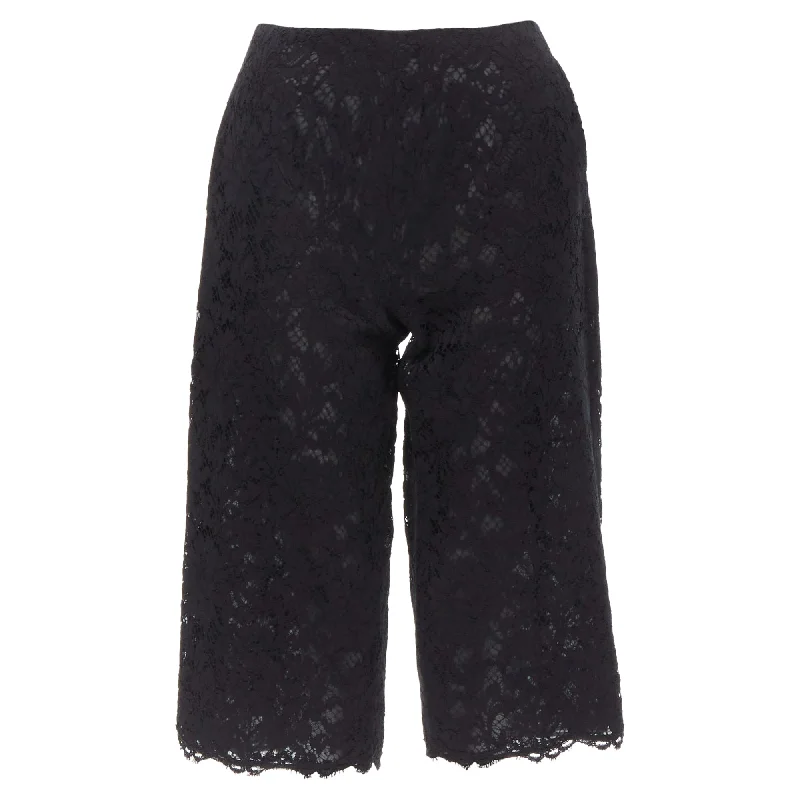 Winter Warm - Up Sale Valentino Garavani floral lace knee length culotte shorts