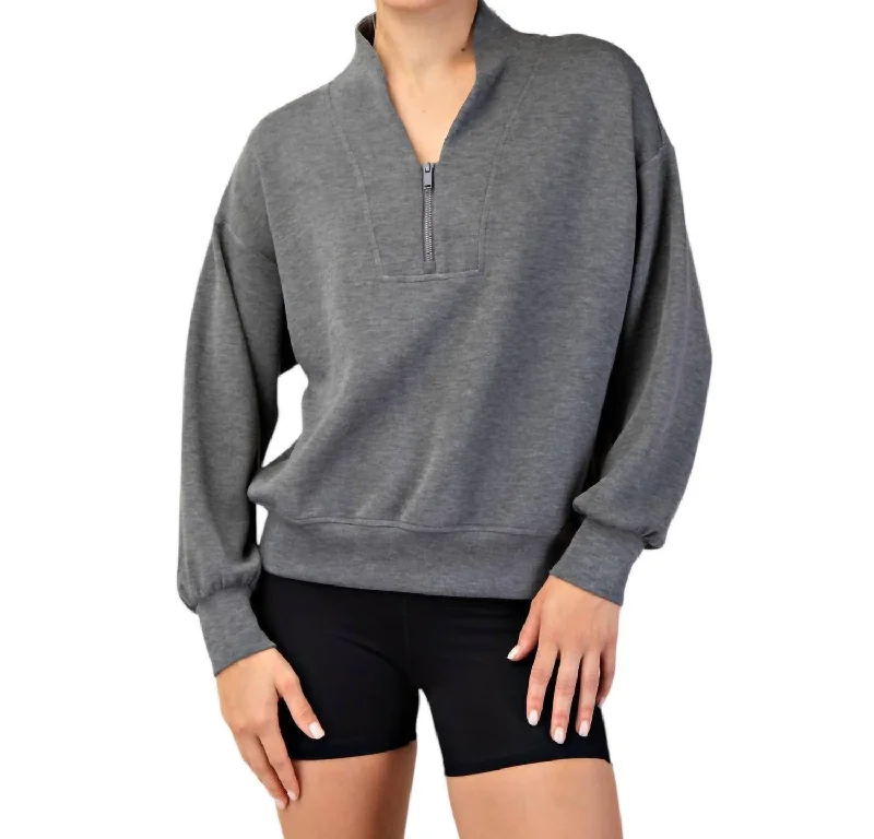 Explore What's New Scuba Half Zip Sweatshirt In Grey